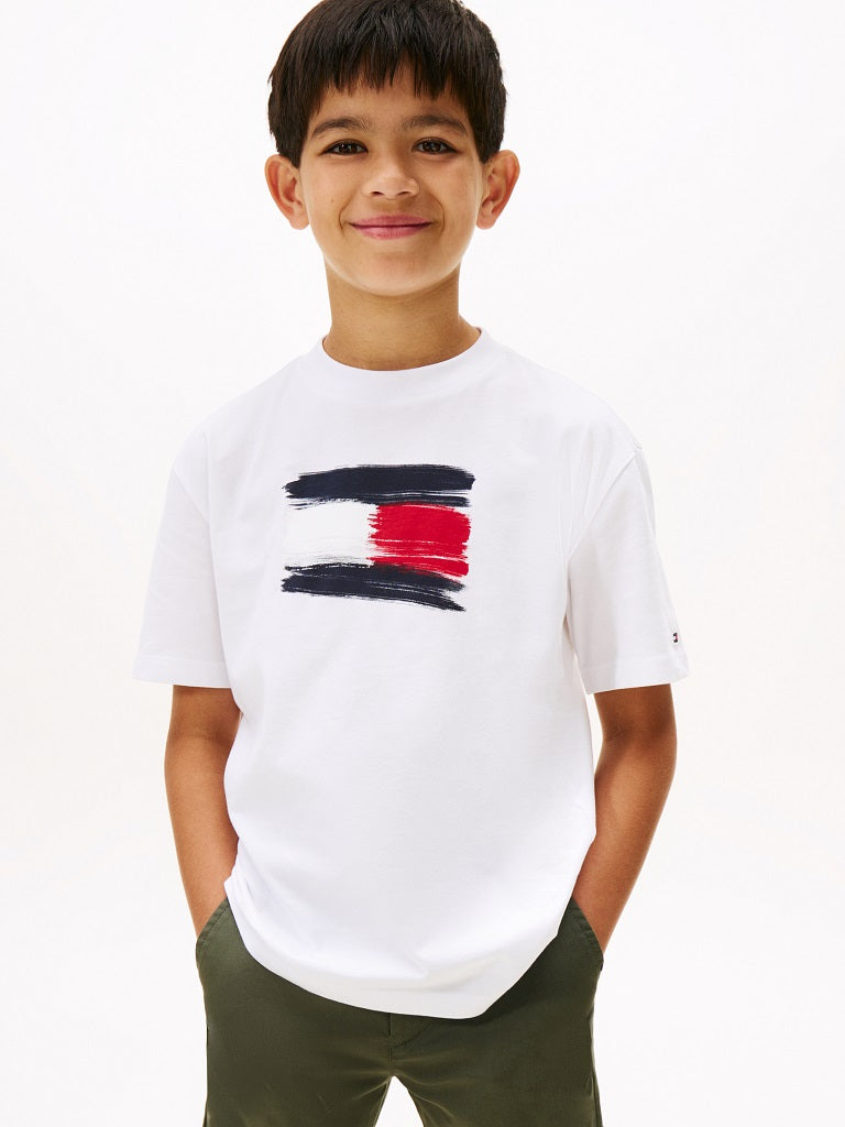 TOMMY HILFIGER Flag Archive T-Shirt White
