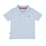 TOMMY HILFIGER Baby short sleeve flag polo. Breezy Blue