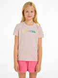 Tommy Hilfiger Monotype T-Shirt for Girls Whimsy Pink
