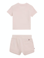 TH Baby Logo Short Set Pink