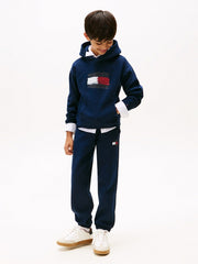 TOMMY HILFIGER Kids Flag Hoodie. Dark Navy