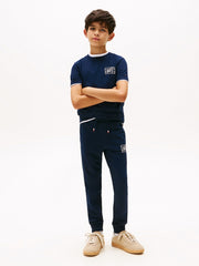 TOMMY HILFIGER Kids Varsity Print T-Shirt Dark Navy