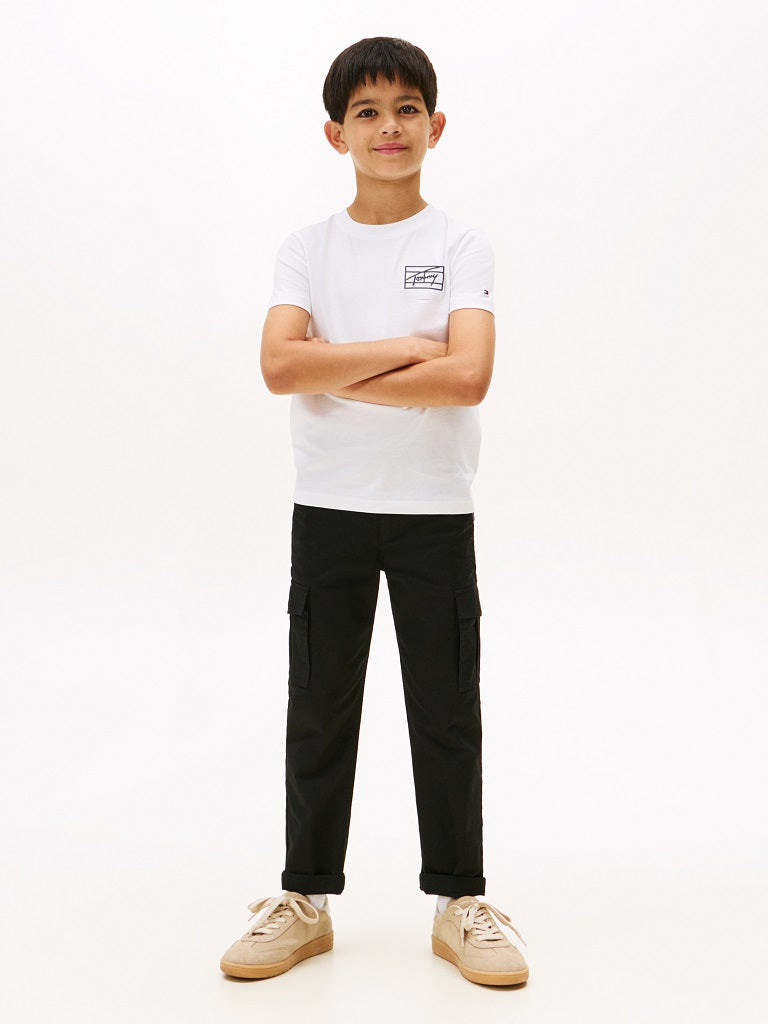 TOMMY HILFIGER Kids Varsity Print T-Shirt White