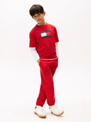 TOMMY HILFIGER Kids Flag Archive T-Shirt Red