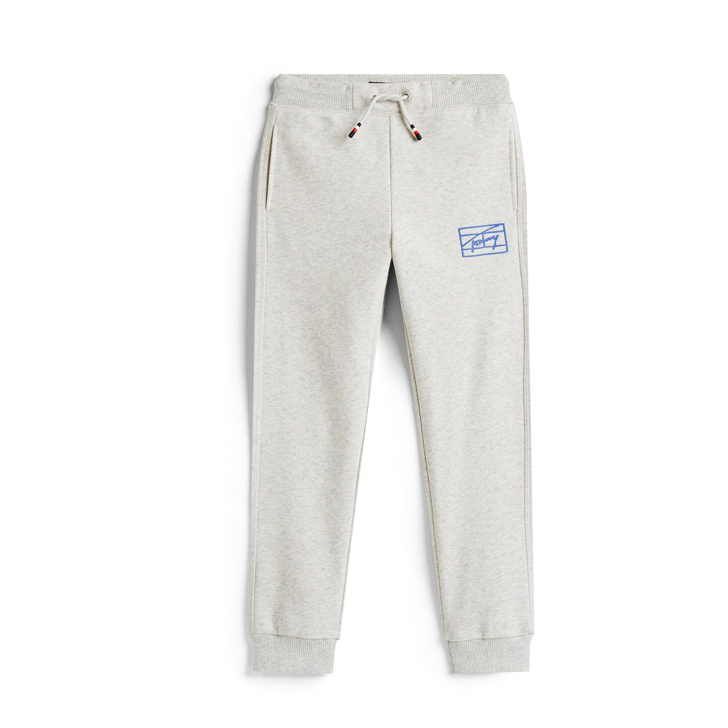 TOMMY HILFIGER Kids Varsity Graphic Sweatpants Light Grey Heather