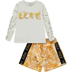 ADEE Baroque Bomber Jacket, T-Shirt and Shorts