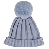 ADEE Paola Knitted Lurex Pom Pom Hat