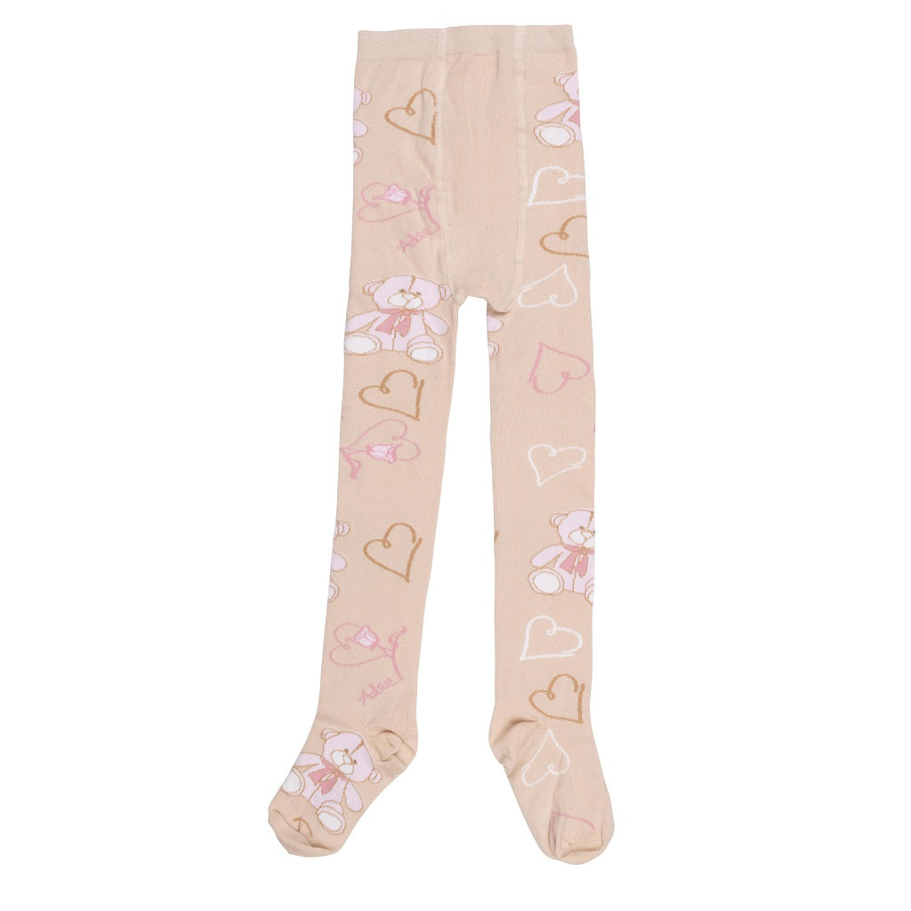 ADEE Serenity Teddy Print Tights Beige