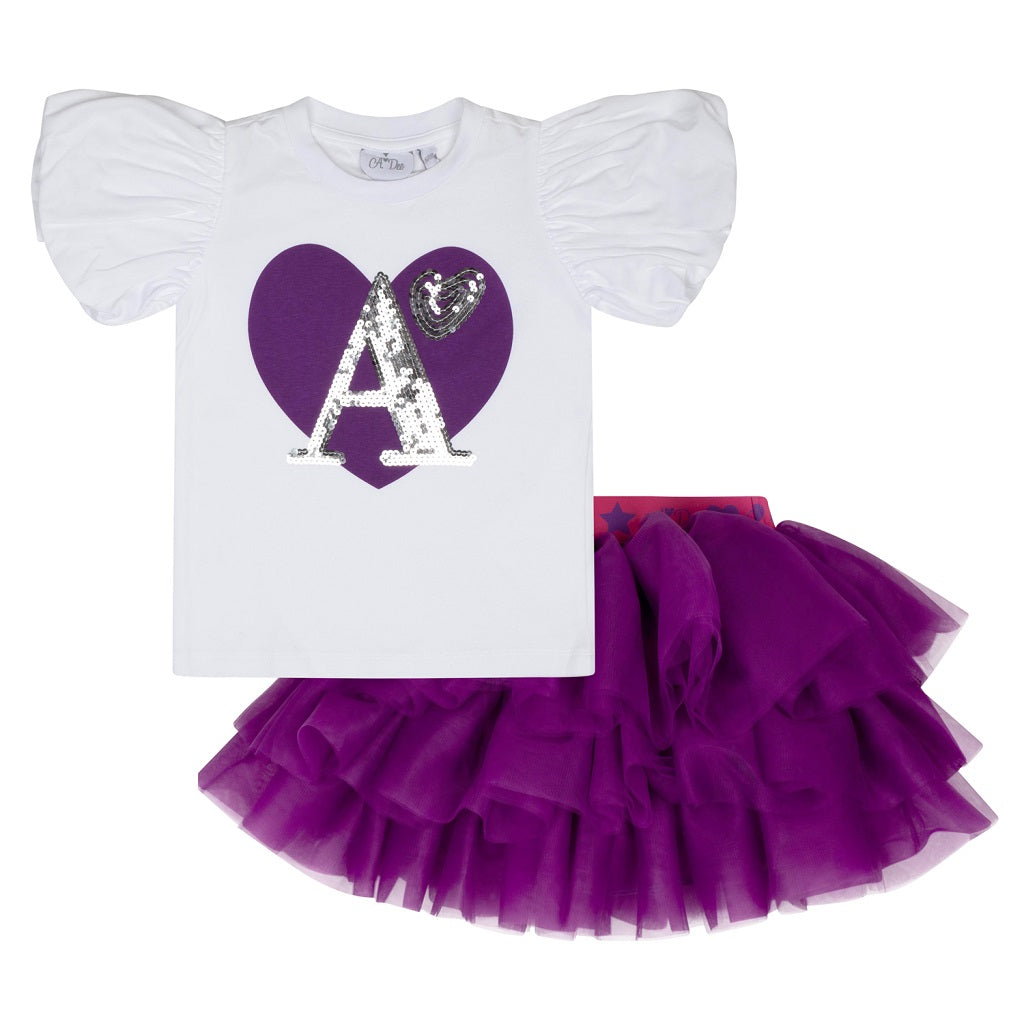 ADEE Tabitha Tutu Skirt Set Purple