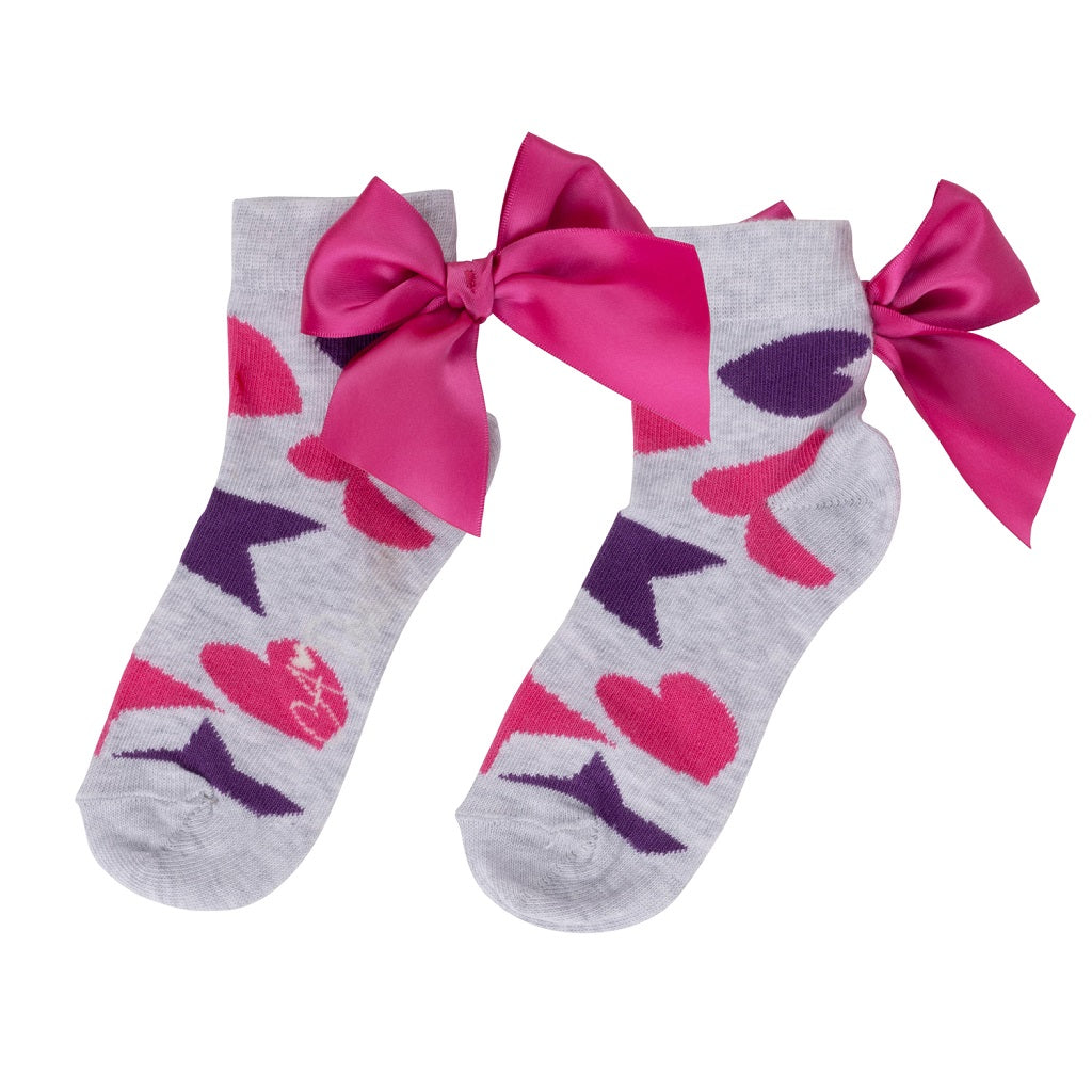 ADEE Tammy Hearts Stars Print Ankle Socks