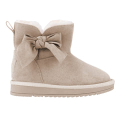 ADEE Bowtiful Bow Ugg Boots Beige