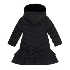 ADEE BECKY BTS Fur Hooded Jacket Black