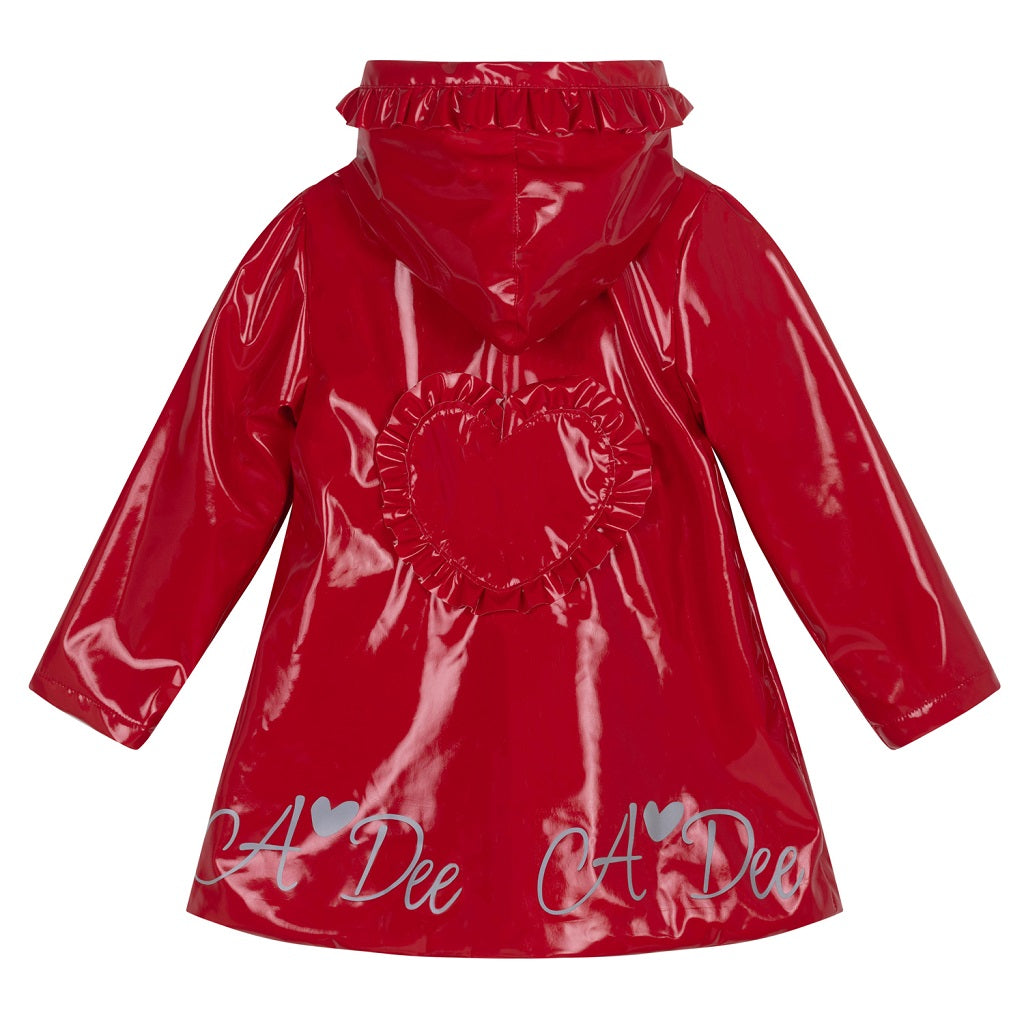 ADEE BLAIR Heart Raincoat Red