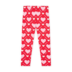 ADEE Lola Heart Print Legging Set Red
