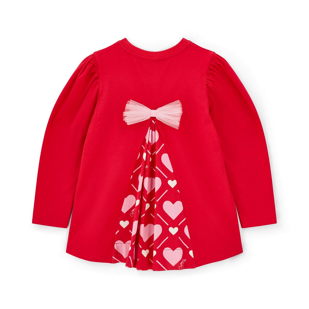 ADEE Lola Heart Print Legging Set Red