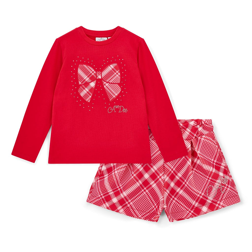 ADEE Lexi Check Bow Short Set