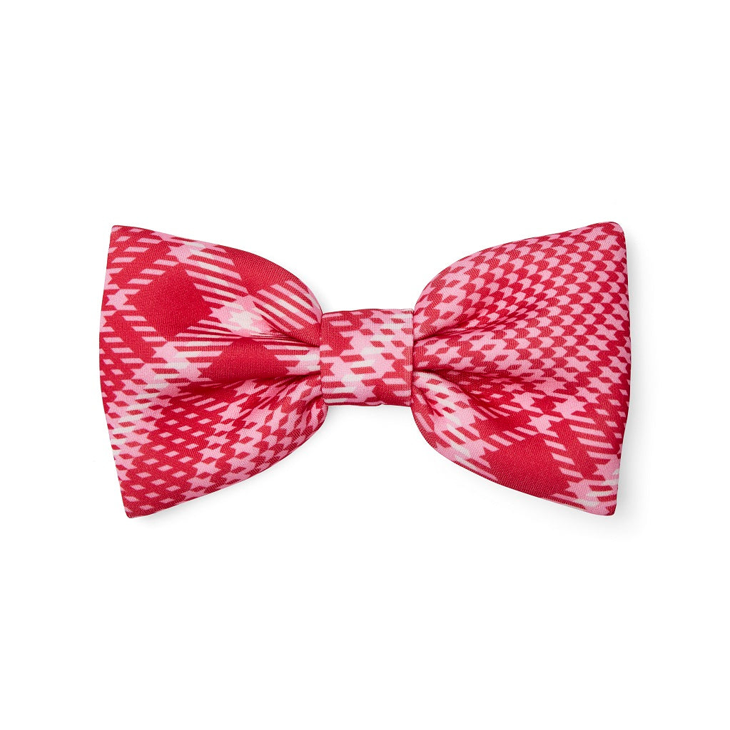 ADEE Leighton Check Bow Hair Clip Red