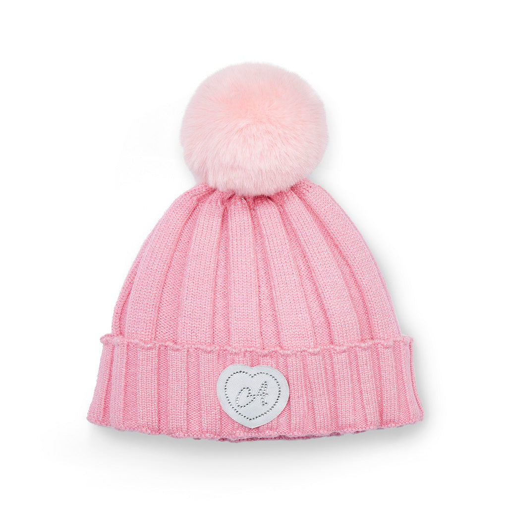ADEE Mallory Pom Pom Knitted Hat Pink