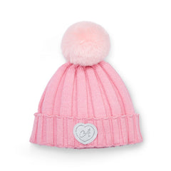 ADEE Mallory Pom Pom Knitted Hat Pink