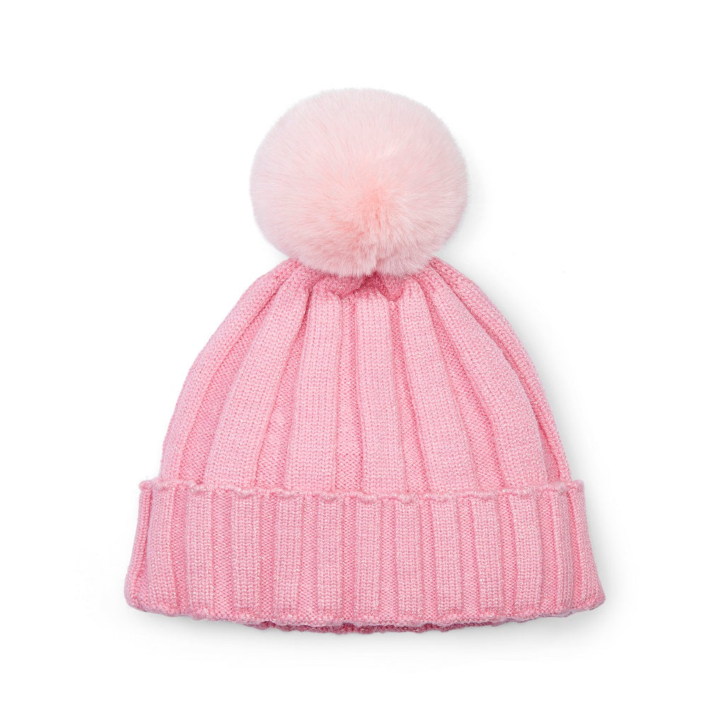 ADEE Mallory Pom Pom Knitted Hat Pink