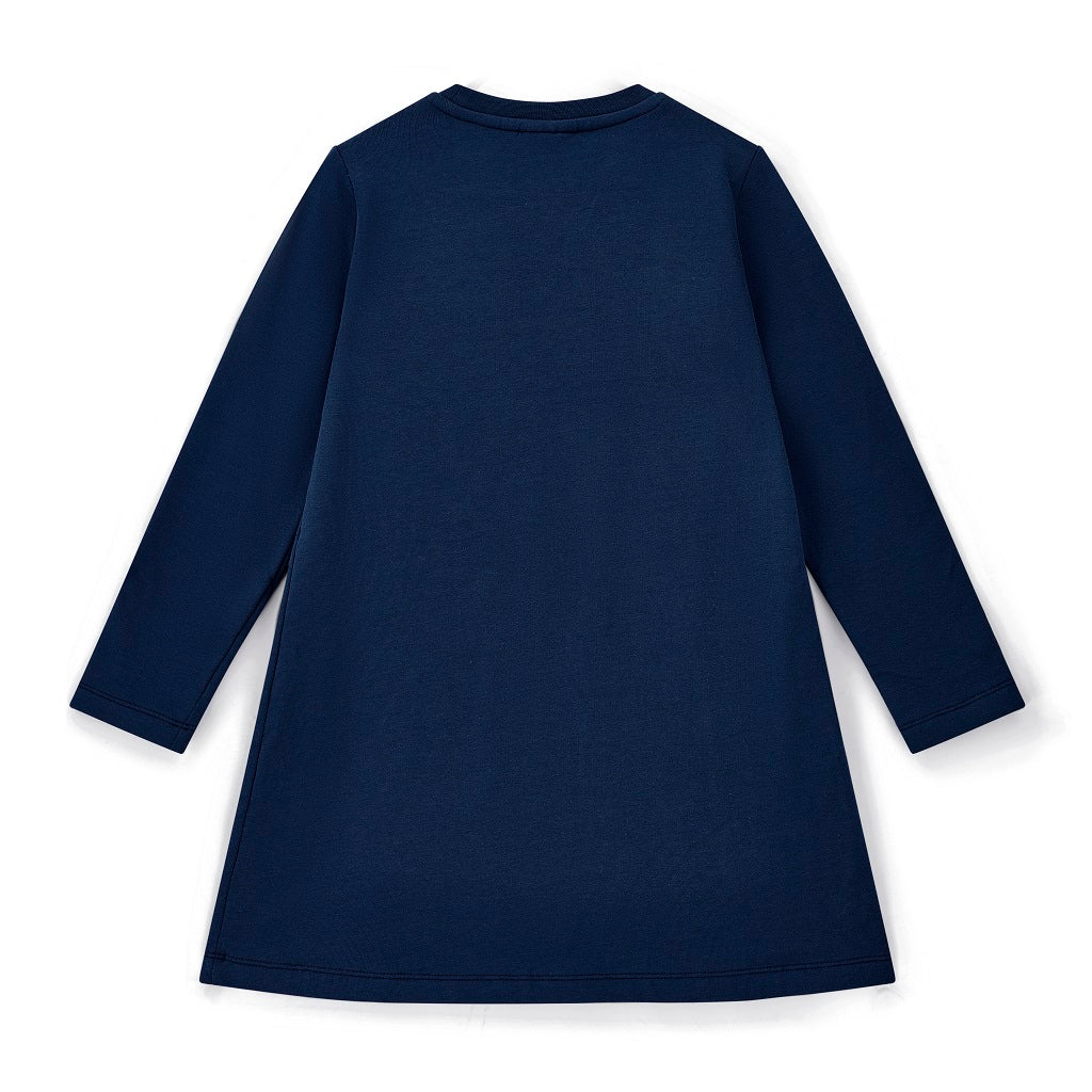 ADEE Lotus Jersey Handbag Dress Navy