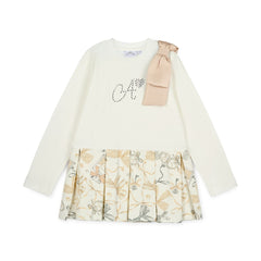 ADEE BLAKE Bow Print Peplum Leggings Set