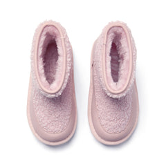 ADEE A cosy update to everyday footwear, the Teddie boots are crafted from soft faux suede and finished with a chunky sole and signature logo detail. Pale Pink