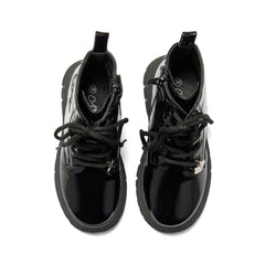 ADEE Go back to school in style with the black Selene boot. Featuring branding embroidered branding and lace up fastening. Finished with non-slip rubber soles.
