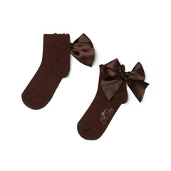 ADEE Finish your back to school outfit with the Cara ankle socks. Featuring a cute satin bows to the back.