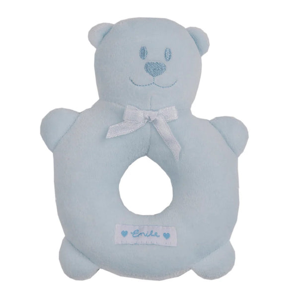 Bunny Ring Rattle Pale Blue