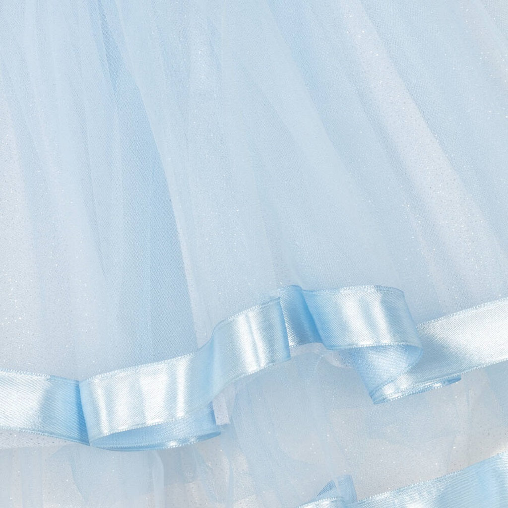 Diamante Tulle Dress Sky Blue