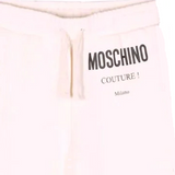 Kids Moschino Couture Logo Print Joggers Pink