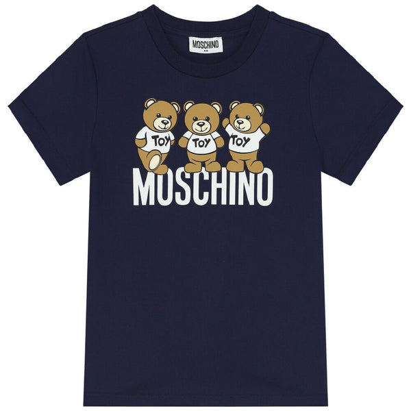 Moschino Kids Teddy Friends T-Shirt Navy