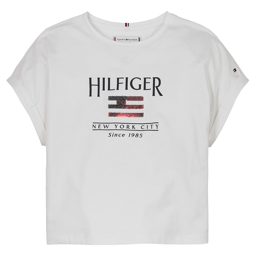 HILFIGER Girls Sequins Flag T-Shirt