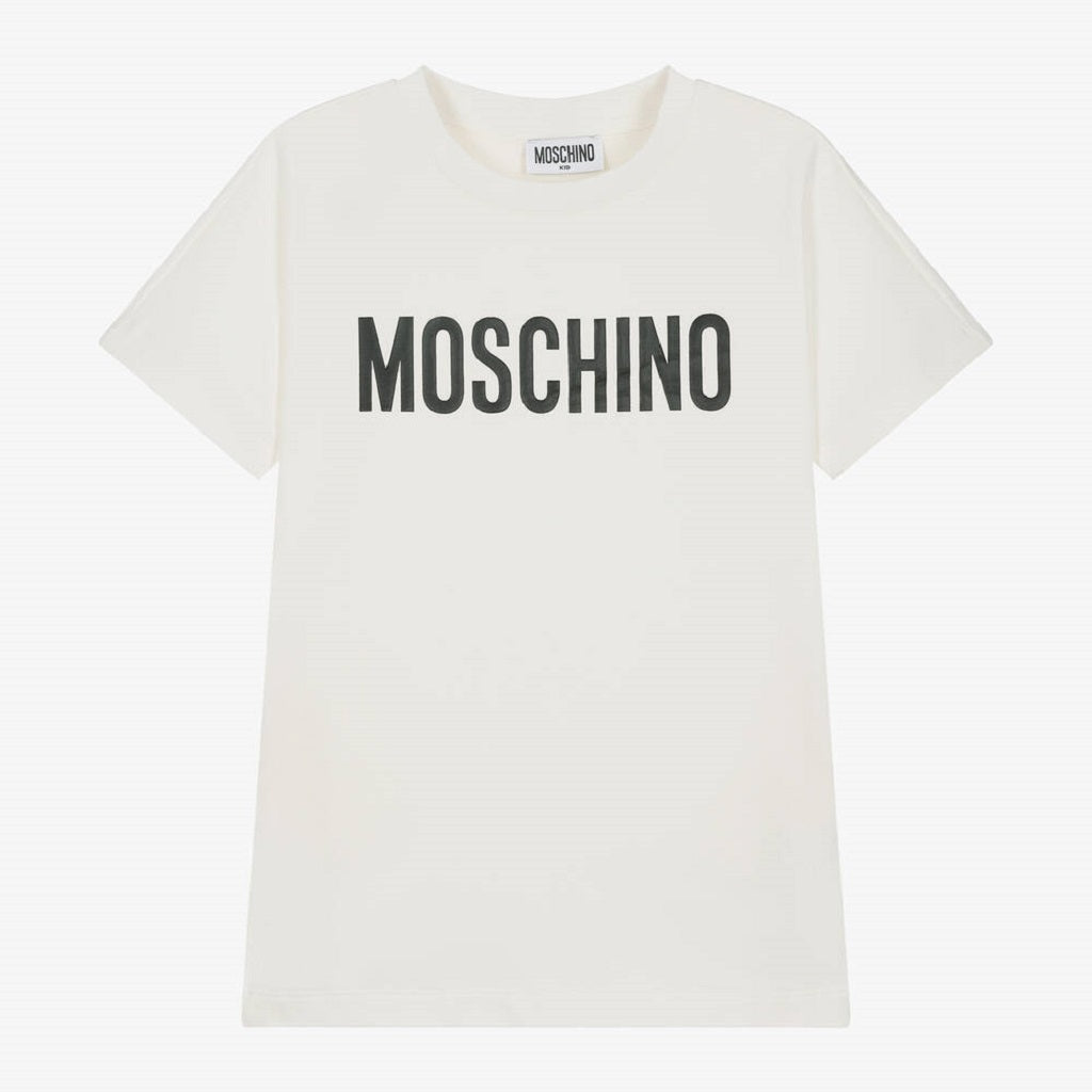 Moschino Logo T-Shirt Dress Ivory