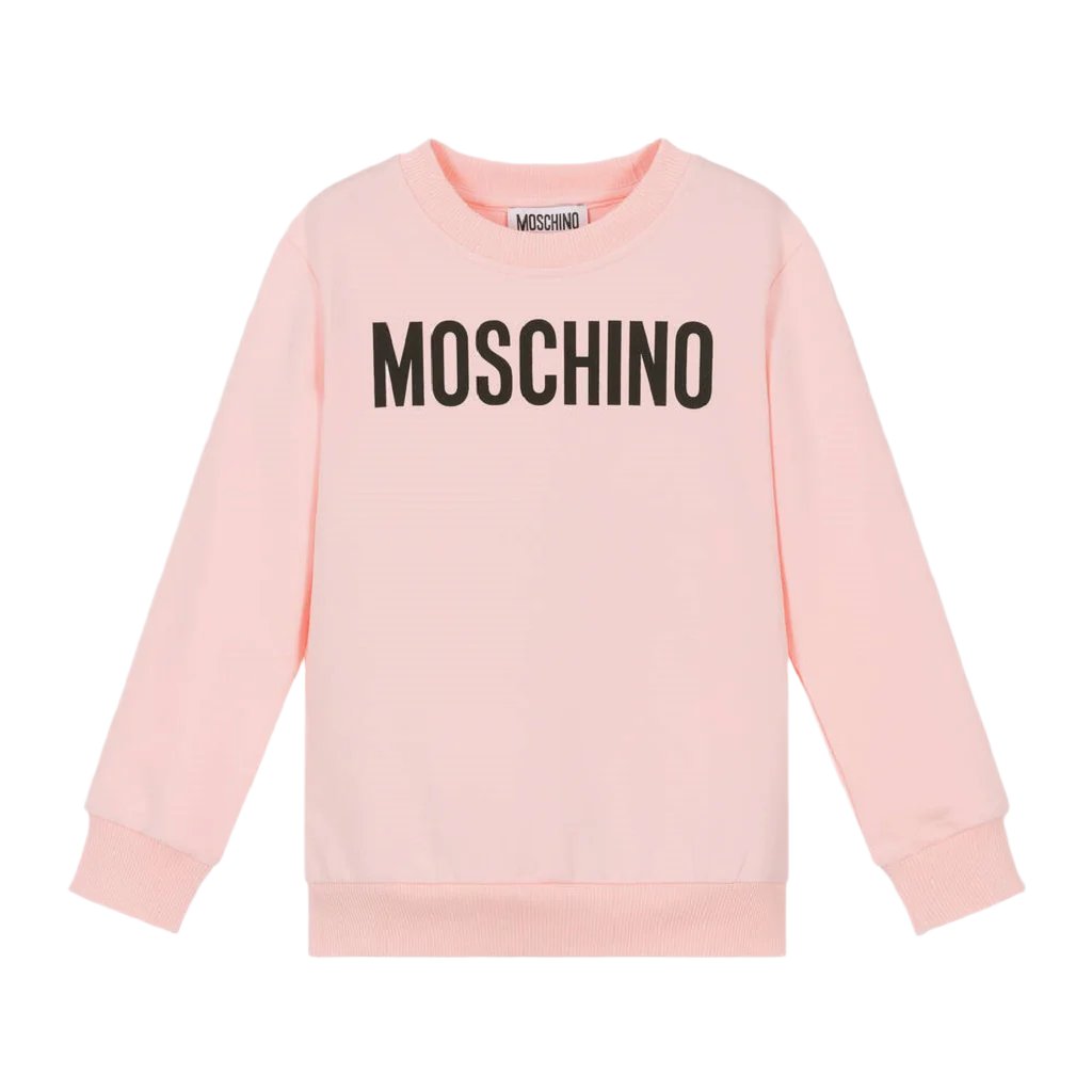 Baby Moschino Logo Sweatshirt Sugar Rose