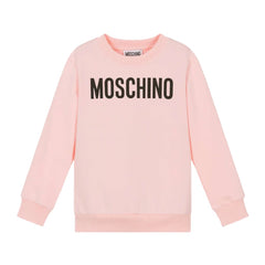 Baby Moschino Logo Sweatshirt Sugar Rose