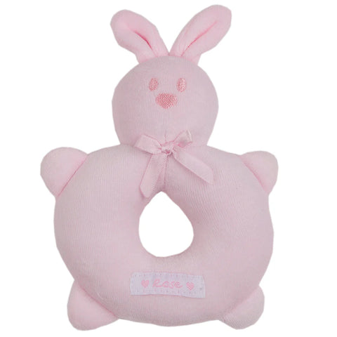 Bunny Ring Rattle Pink