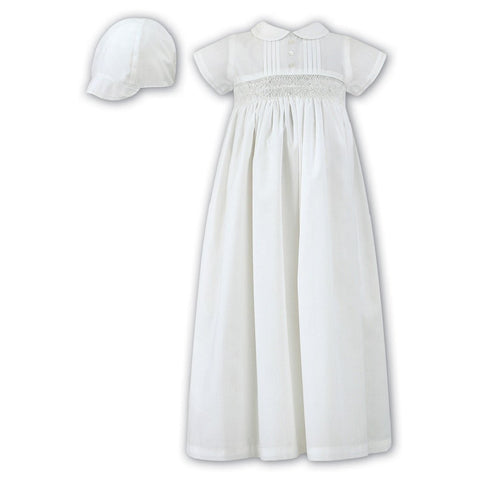 1178 White Christening Robe & Cap - Kizzies, Dresses - Childrens Wear