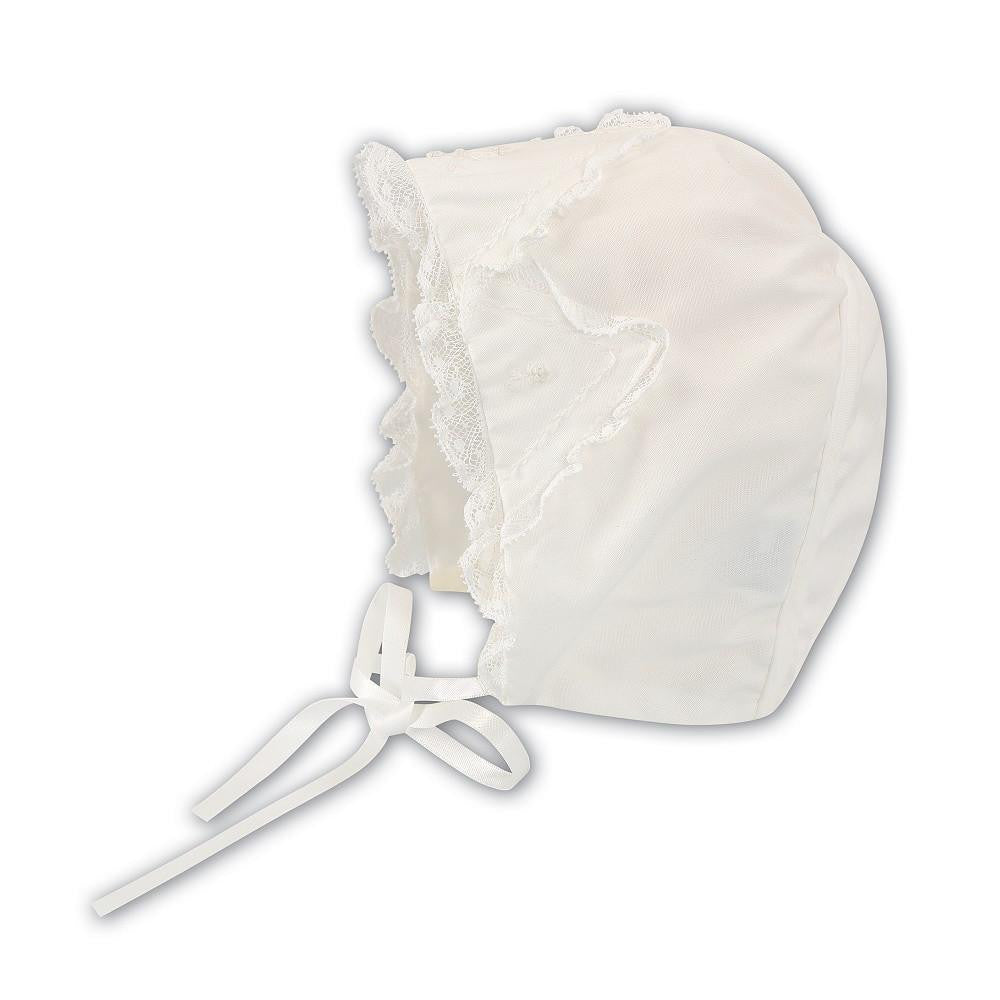 3603 Ivory Lace Bonnet - Kizzies, Hats - Childrens Wear