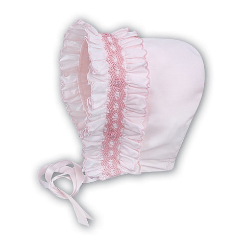 Baby Girls Pink Bonnet - Kizzies, Hats - Childrens Wear