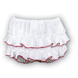 Frilly Knickers White Red