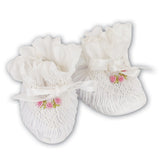 Baby Girls White BOOTIES - Kizzies, Shoes - Childrens Wear