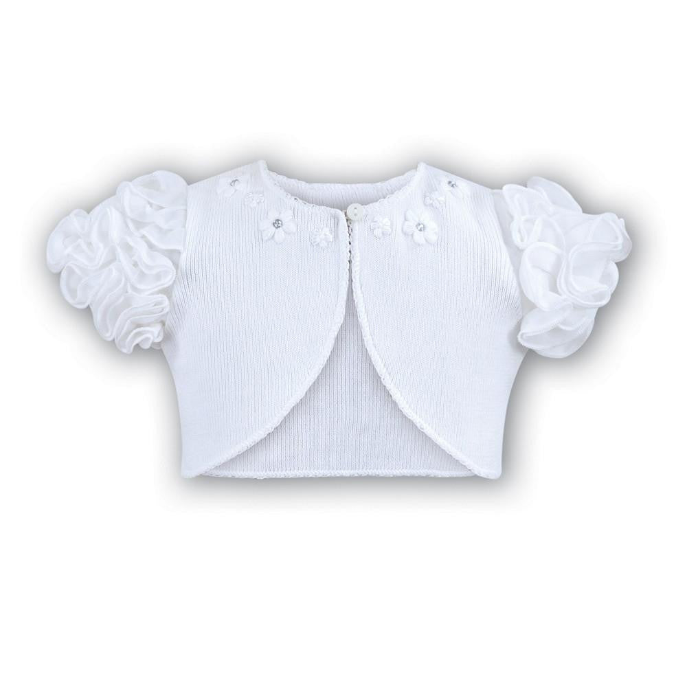 Ruffle Bolero White - Kizzies, Cardigans - Childrens Wear