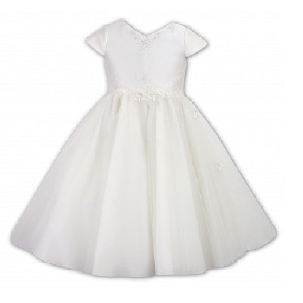 Sarah Louise Girls Ivory Ballerina Length Dress