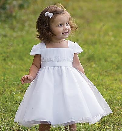 010184 White Dress - Kizzies, Dresses - Childrens Wear
