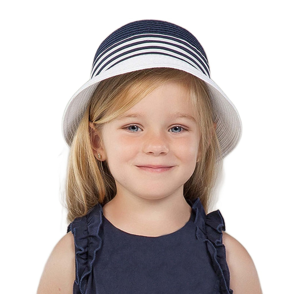 Mayoral Girls Navy Striped Hat 