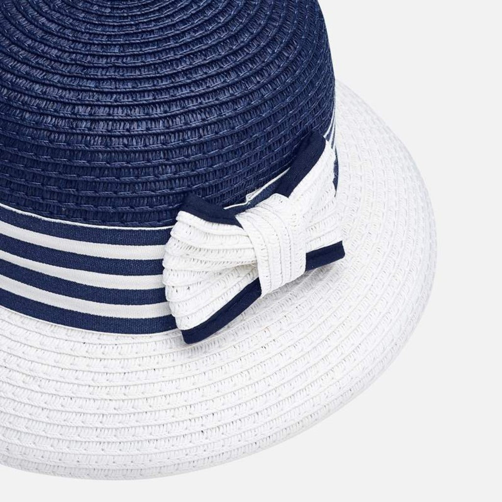 Girls Navy Striped Hat - Kizzies, Hats - Childrens Wear