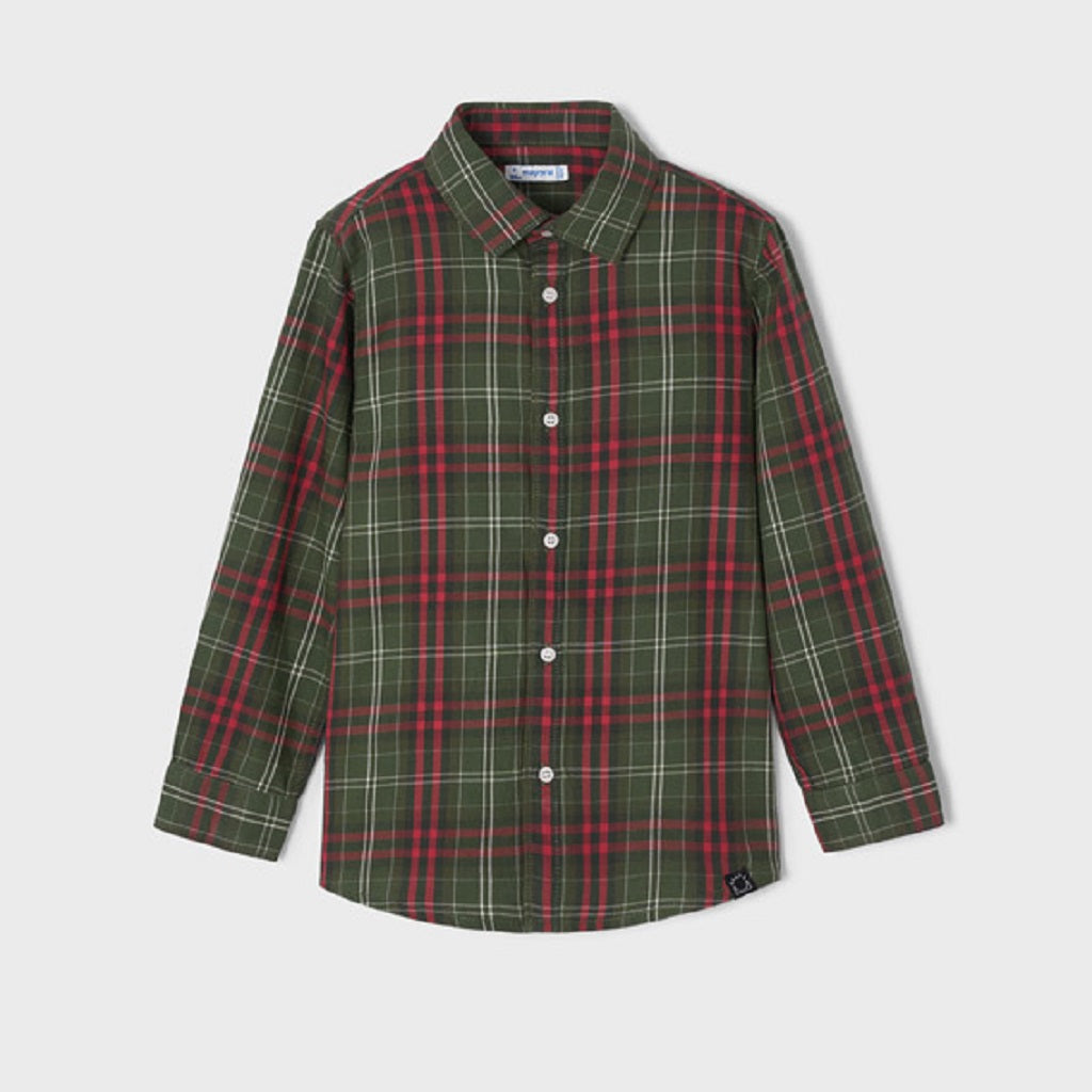 Boys Checked Shirt Red Pine