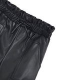 Girls Junior Leatherette Trousers Black